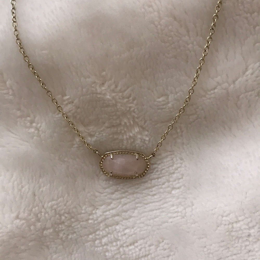 Kendra Scott Rose Quartz Elisa necklace